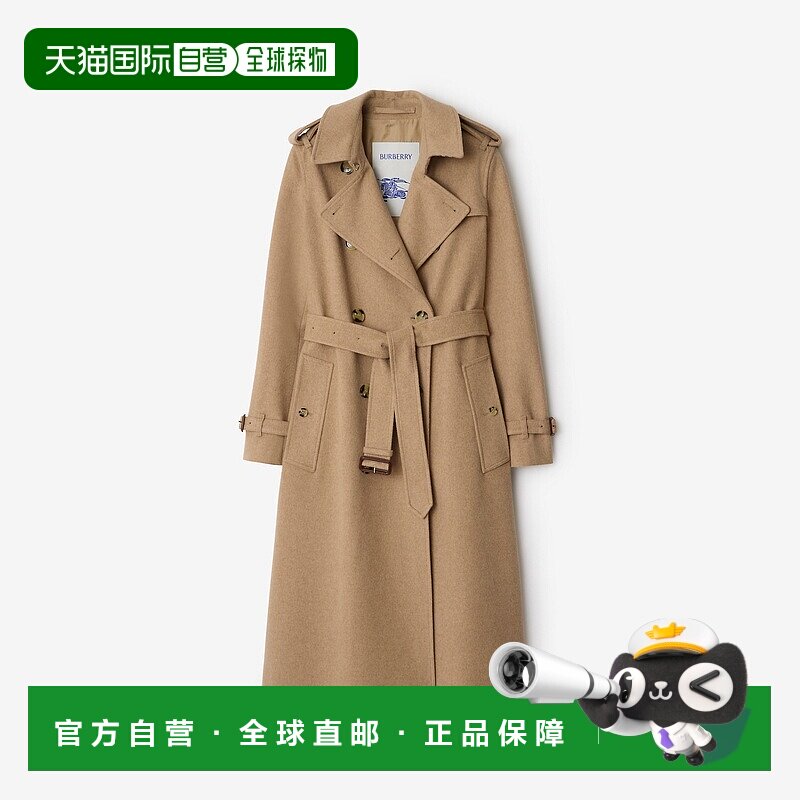 欧洲直邮Burberry (2025新品)肯辛顿版型 – 长款羊绒Trench风衣