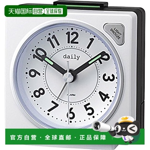 闹钟模拟RA27时钟白DAILY Rhythm丽声 8REA27DN03 日本直邮