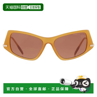 自营Burberry Brown Irregular Ladies Sunglasses BE4408 409473
