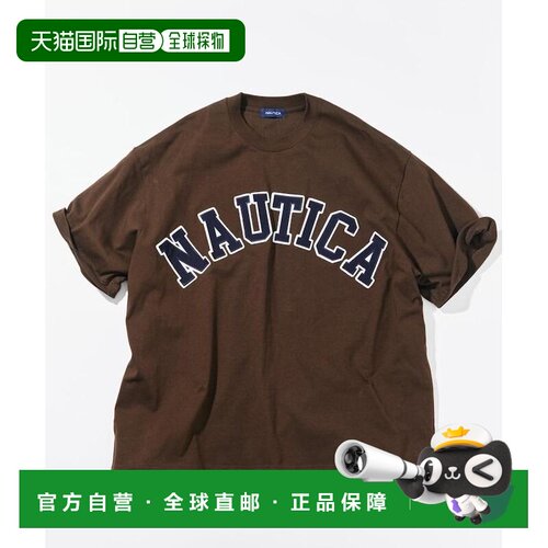1h可退 日本直邮NAUTICA 男士 美式重磅纯棉短袖T恤 大廓形拱形Lo