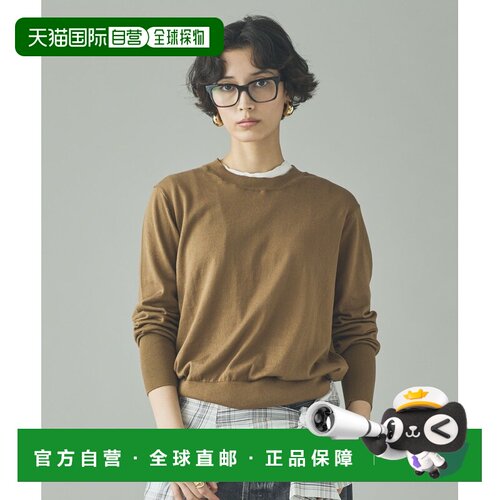 日本直邮Curensology 女装 全棉简约高针针织套头衫 意大利纱线质