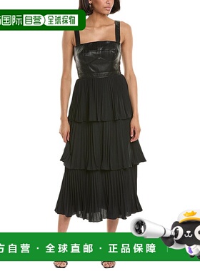 自营 AMUR Ozzy 中长连衣裙 - 黑色 美国奥莱直发服饰