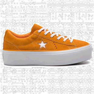 自营 Converse One Star Platform OX 女士亮绒面革运动鞋 匡威