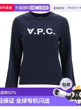 1h可退 香港直邮A.P.C. 女士 徽标卫衣 COECQF27644 blue蓝色 舒