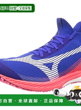 【日本直邮】Mizuno美津浓 男士跑鞋 NEO 蓝色x白色x粉色 25cm 2E