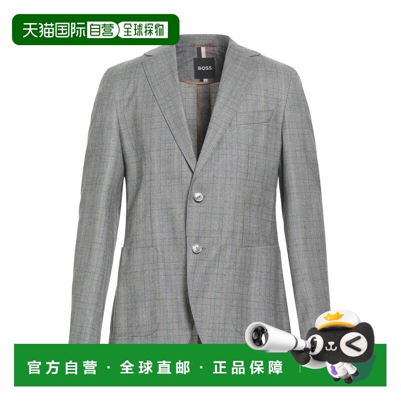 香港直邮BOSS 波士 男士 西装外套 grey灰色 舒适时尚,男装,商务正装西服,淘宝优惠券,粉丝福利购,淘宝优惠卷