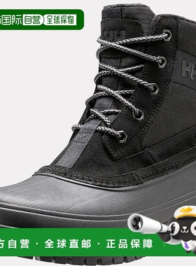 自营欧洲直邮Helly Hansen 男士黑色聚酯户外中冬靴男鞋Fraser