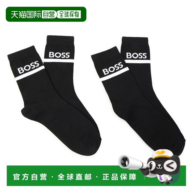 1h可退 香港直邮潮奢 BOSS 波士 男童 Junior Boys. 徽标印花袜子