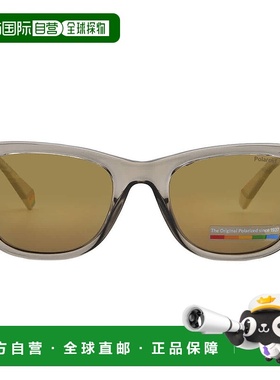 自营Polaroid Grey Gold Multilayer Square Unisex Sunglasses P