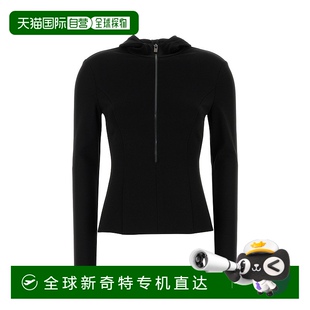 黑色弹力粘胶纤维混纺上衣 1h可退 女士 香港直邮magda butrym