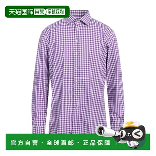 1h可退 香港直邮Etro 艾特罗 男士 格纹衬衫 purple紫色 舒适时尚