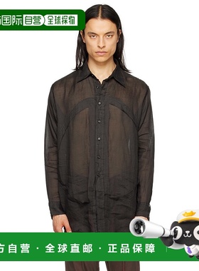1h可退 香港直邮潮奢 Edward Cuming 男士 黑色 Lung Window 衬衫