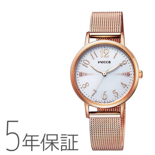 日本直邮 CITIZEN 网状腰带 玫瑰金施华洛世奇太阳能手表 女士