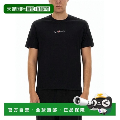 自营neil barrettShort-Sleeved Black T-Shirt With Heart And A