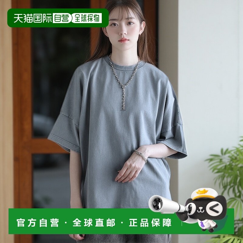 1h可退 日本直邮SOCCE 男女同款 270g全棉水洗半袖T恤 宽松休闲