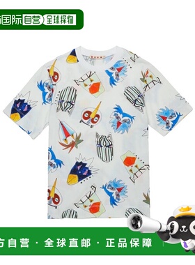 1h可退 香港直邮MARNI 男童T恤 M01571M00VR0M114 AW2025 白色 短