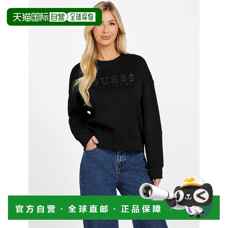 自营guessJole Fleece Pullover - black 美国奥莱直发