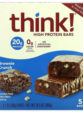 香港直发Think!高蛋白棒 Brownie Crunch 布朗尼脆蛋白质健康营养