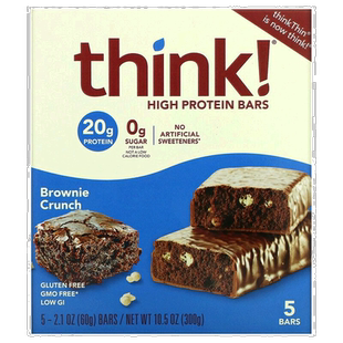 香港直发Think!高蛋白棒 Brownie Crunch 布朗尼脆蛋白质健康营养