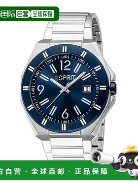 日本直邮ES1G490M0055 ESPRIT 石英深蓝色男士手表