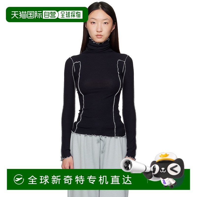 1h可退 香港直邮潮奢 Baserange 女士 海军蓝 Omato 高领衫 TTOMT