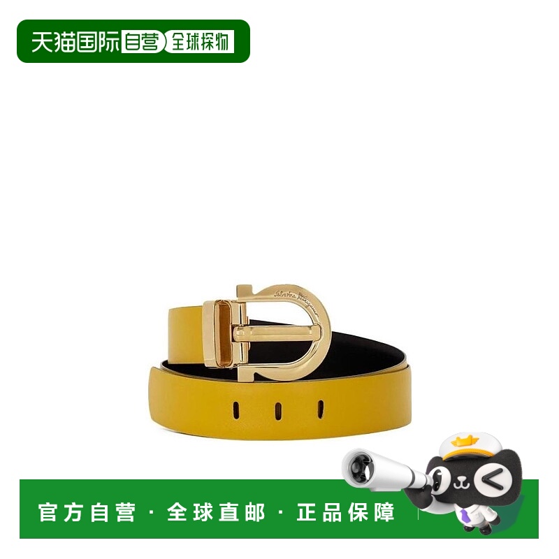 香港直邮Salvatore Ferragamo 徽标皮带 238416菲拉格慕真皮