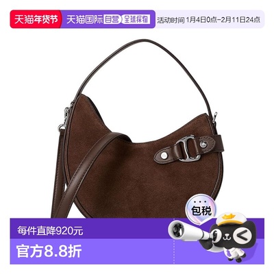 1h可退 香港直邮Lauren Ralph Lauren 女士 Tasha 绒面革小号斜挎