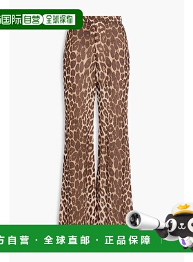 1h可退 香港直邮ZIMMERMANN 女士 豹纹乔其纱喇叭长裤 8064PF241C