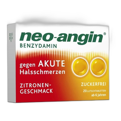 NEO ANGIN咽喉肿痛消炎止痛含片 柠檬味无糖20粒