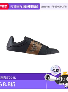 香港直邮Emporio Armani 黑色logo休闲运动鞋 X4X264XM491