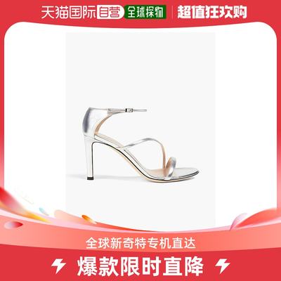 香港直邮潮奢 Giuseppe Zanotti 女士Riviere 金属感皮质凉鞋