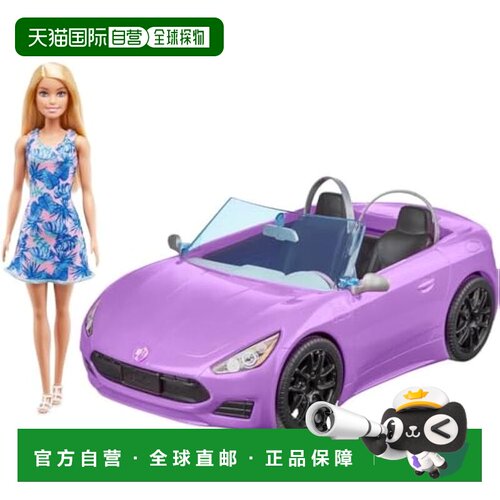 【日本直邮】Mattel美泰 变装玩偶 芭比娃娃/紫色汽车 HBY29