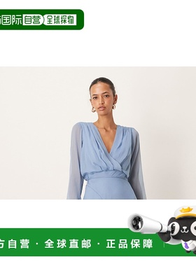 1h可退 香港直邮潮奢 ASOS 女士 seaming details 设计前胸叠襟式