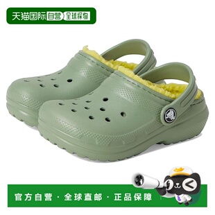 1h可退 香港直邮Crocs 卡骆驰 女童 经典款内衬木底鞋(儿童)童鞋