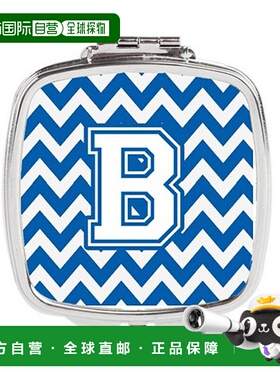 自营 Carolines Treasures CJ1045-BSCM 字母 B 雪佛龙蓝白正品