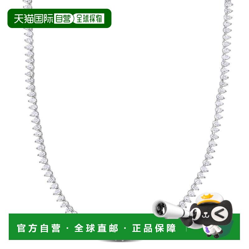 自营mimi & max44 1/2 CT TGW 创造了纯银白色蓝宝石泪珠网球项链
