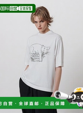1h可退 日本直邮《LOEFF》睡觉的猫T恤 男女同款针织牛仔裤