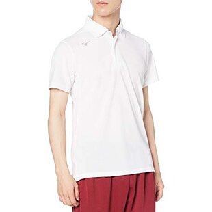 运动速干短袖 Mizuno美津浓 POLO衫 男士 3XL潮流 白 日本直邮