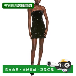 自营Endless Rose Velvet Rhinestone Mini Dress - black 美国奥