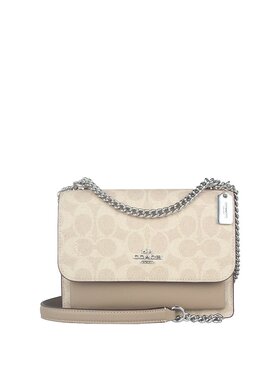 COACH 奥莱款迷你女士PVC配皮单肩斜挎包CW206SVPWH