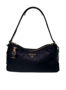 PRADA 女士斜挎包 1BC2322C8QVODOF0002 CO 黑色 徽标单肩包