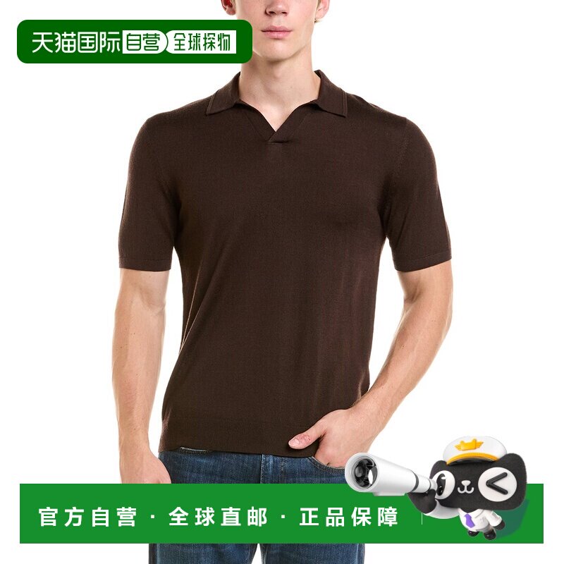 自营Reiss Maxim开领P羊毛混纺毛衣-巧克力 针织衫 美国奥莱直发