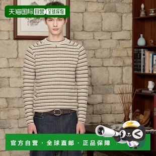 1h可退 香港直邮AURALEE 男士 米色毛衣 A25AP01SB 舒适时尚针织