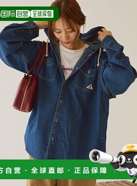 1h可退 日本直邮GEVACO 男女同款宽松牛仔连帽衬衫 TYZ4052104A00