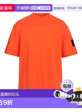 1h可退 香港直邮a cold wall 男士 T恤 orange橙色 舒适时尚