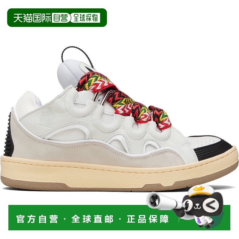 1h可退 香港直邮潮奢 Lanvin 朗雯 男士 灰白色 Leather Curb 运