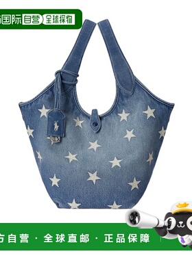 1h可退 香港直邮Ralph Lauren 星星图案托特包 428P01451手提包