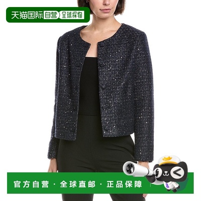 自营Nanette Nanette Lepore Tweed Cardigan - blue 美国奥莱直