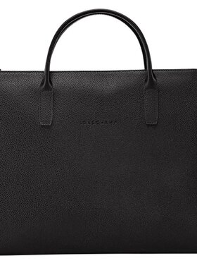 欧洲直邮LONGCHAMP珑骧 男士黑色牛皮公文包