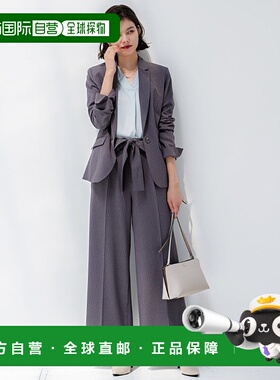 日本直邮GeeRA 可水洗不变形阔腿裤套装[R04609EW13206] 服装套装